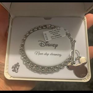 Mickey Mouse Sterling Silver Bracelet NWT